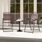 4 Pieces Slatted Design Patio Folding Chairs with Heavy-Duty Metal Frame